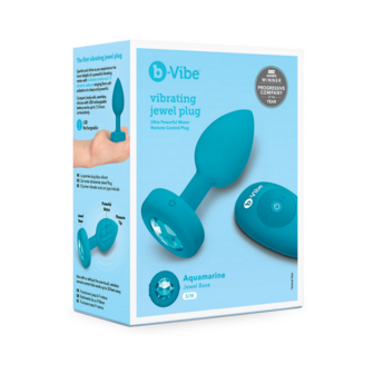 Aquamarine - Vibrating Butt Plug - S/M