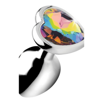 Rainbow Prism - Heart Butt Plug - Small