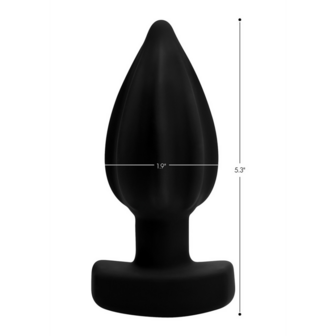 Ribbed Vibrating Anal Plug with Remote Control