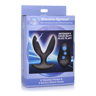 Electro-Spread - Vibrating and E-Stim Silicone Butt Plug