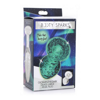 Glow-In-The-Dark - Glass Butt Plug - Large