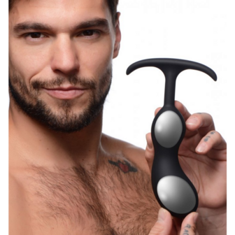 Premium Silicone Weighted Prostate Plug - Large Premium Siliconen Gewogen Prostaat Plug - Groot