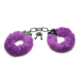 Cuffed in Fur - Furry Handcuffs - Purple