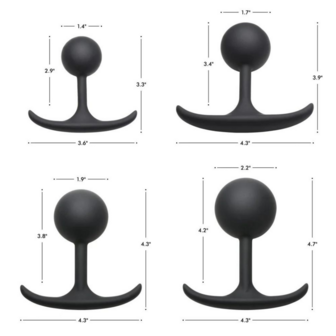 Comfort Plugs Silicone Weighted Round Plug 3.3 - Black