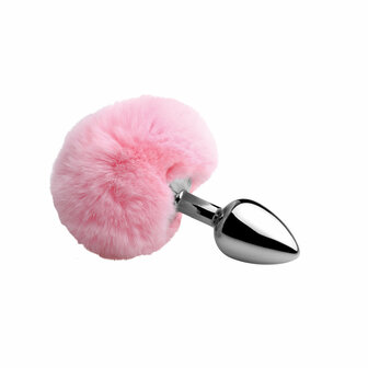 Fluffy Bunny Tail - Anale Plug - Roze