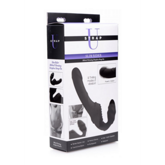 Slim Rider - Ribbed Vibrating Strapless Strap-On