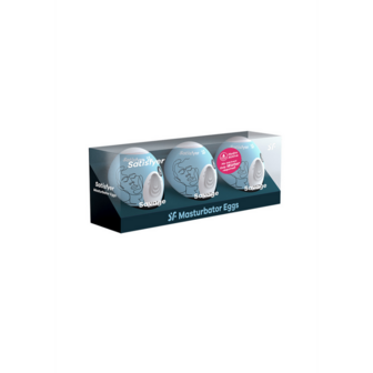 Savage - Masturbator Egg Set - 3 Pieces - Light Blue