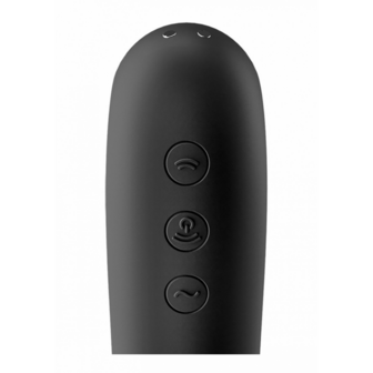 Dual Kiss - Air Pulse Vibrator - Black