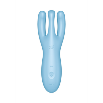 Threesome 4Plus - Lay-on Vibrator with App - Blue