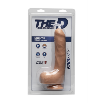 Uncut D - Realistic FIRMSKYN Dildo with Balls - 9 / 22 cm