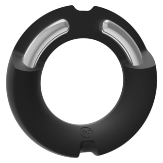 De Paradox - Silicone/Metal Cock Ring - 45mm - Zwart