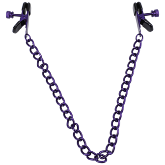 Chained Up - Nipple Clamps - Purple