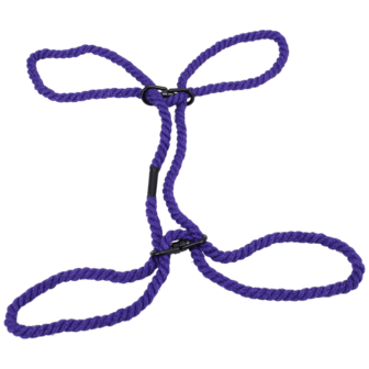 Restrain - 6mm Hemp Wrist or Ankle Cuffs - Purple