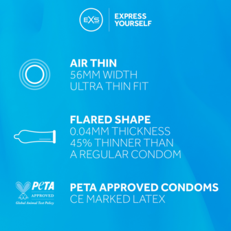 EXS Air Thin - Condoms - 12 Pieces