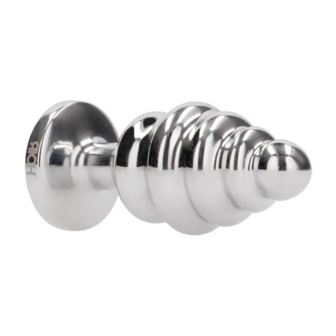 Ribbed Diamond Plug - 2.8 / 7 cm - Silver