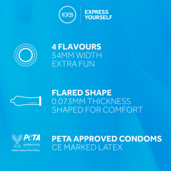 EXS Mixed Flavored - Condoms - 12 Stuks