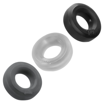 Huj3 - Cockring 3-pack - Tar / IJs / Steen