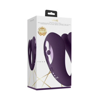 Yoko - Triple Action Vibrator Dual Prongs met Clitoral Pulse Wave