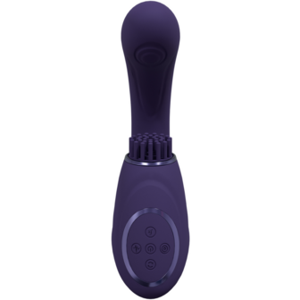 Gen - Triple Motor G-Spot Vibrator met Pulse Wave en Vibrerende Borstels - Paars