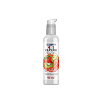 4 In 1 Smeerolie met Rietje-Kiwi Pleasures Smaak - 4 fl oz / 118 ml