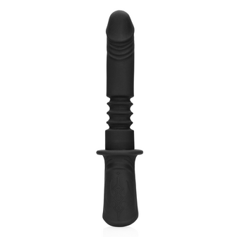 Handheld Vibrerende en Duwende Seksmachine - Zwart