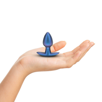 Zachte Siliconen Anale Plug - Klein - 2,6 / 6,5 cm - Metallic Blauw