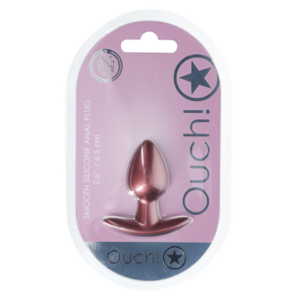 Zachte Silicone Anale Plug - Klein - 2,6 / 6,5 cm - Ros&eacute;goud