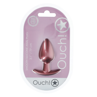Zachte Siliconen Anale Plug - Medium - 3,1 / 7,9 cm - Ros&eacute;goud