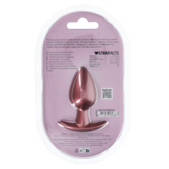 Zachte Siliconen Anale Plug - Medium - 3,1 / 7,9 cm - Ros&eacute;goud