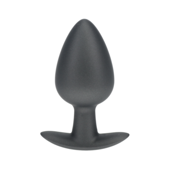 Zachte Siliconen Anale Plug - Groot - 3,5 / 8,9 cm - Gunmetal