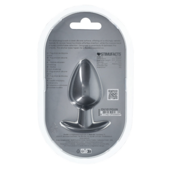 Zachte Siliconen Anale Plug - Groot - 3,5 / 8,9 cm - Gunmetal