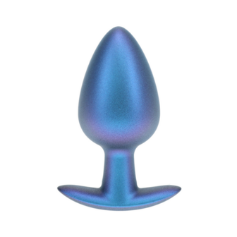 Zachte Siliconen Anale Plug - Groot - 3,5 / 8,9 cm - Metallic Blauw