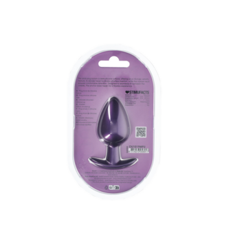Zachte Siliconen Anale Plug - Groot - 3,5 / 8,9 cm - Metallic Paars