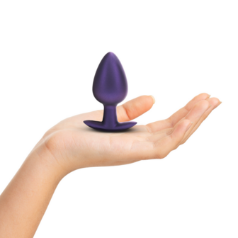 Zachte Siliconen Anale Plug - Groot - 3,5 / 8,9 cm - Metallic Paars