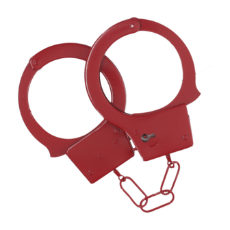 Classic metalen handboeien - Rood