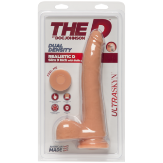 D Slim - Realistische ULTRASKYN Dildo met Ballen - 2 Stukken