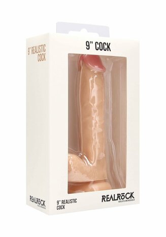 Realistic Cock with Scrotum - 9" / 23 cm