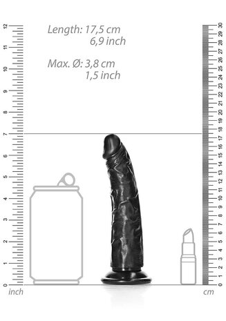 Slim Realistic Dildo with Suction Cup - 6" / 15,5 cm
