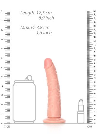 Slim Realistic Dildo with Suction Cup - 6" / 15,5 cm