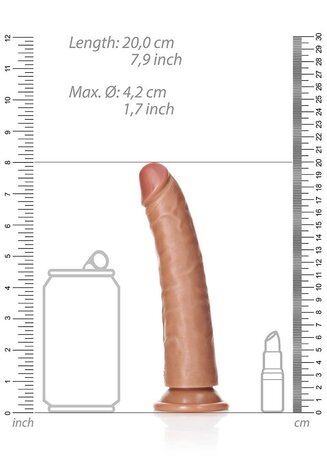 Slim Realistic Dildo with Suction Cup - 7" / 18 cm