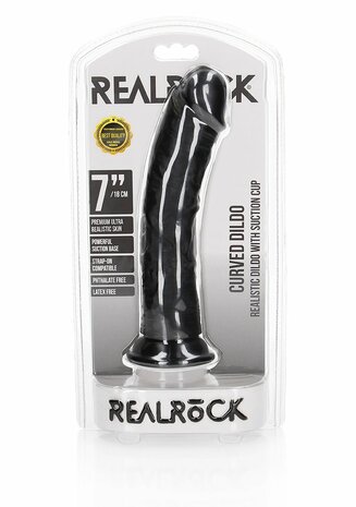 Curved Realistic Dildo with Suction Cup - 7" / 18 cm