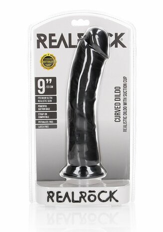 Curved Realistic Dildo with Suction Cup - 9" / 23 cm