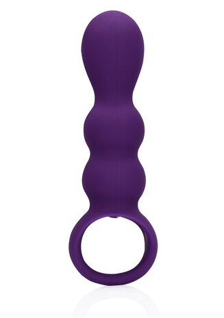 Teardrop Shaped Anal Vibrator - Clear Purple