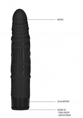 Slight Realistic Dildo Vibrator - 8" / 20 cm