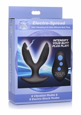 Electro-Spread - Vibrating and E-Stim Silicone Butt Plug