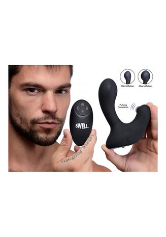 Inflatable and Tapping Prostate Vibe with Remote Control