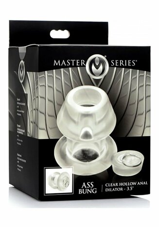 Ass Bung - Clear Hollow Anal Dilator with Plug - Large