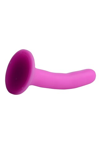 Silicone Strap-On Dildo - S - Pink
