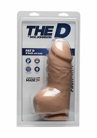 Fat D - Realistic FIRMSKYN Dildo with Balls - 8" / 20 cm