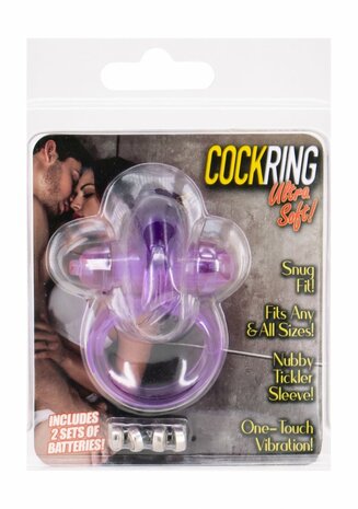 Ultra Soft Vibrating Jelly Rabbit Cockring